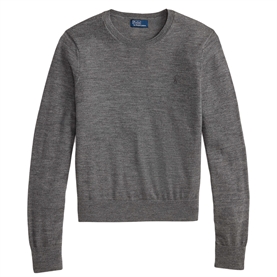 Polo Ralph Lauren Wool Crewneck Sweater, Flannel Heather Grey